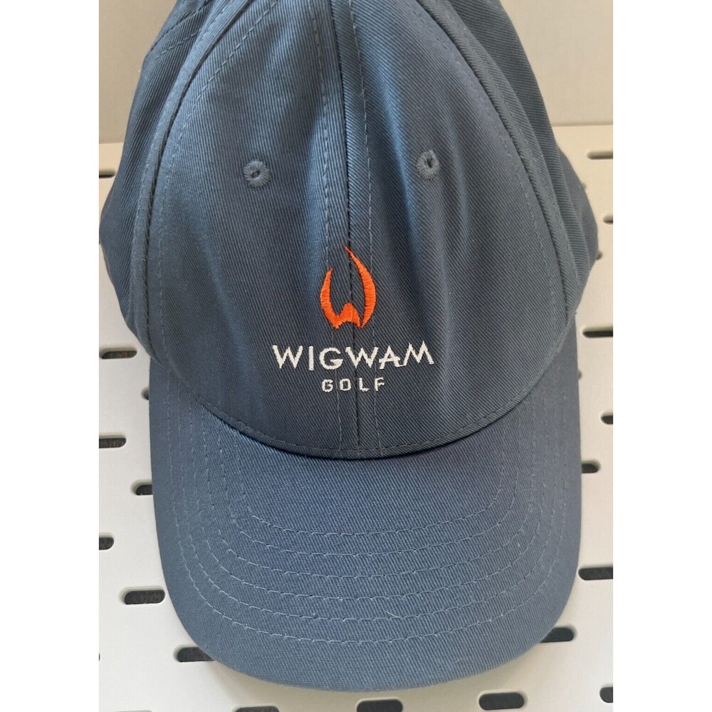 Wigwam Golf Club Hat Baseball Cap Blue Embroidered Logo adjustable